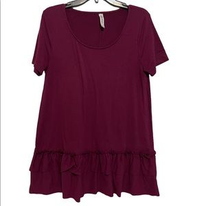 Short Sleeve Zenana Baby Doll Top